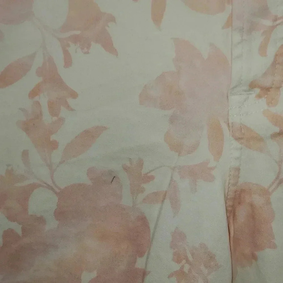JEN7 by 7 For All Mankind Women's White/Pink Floral Skinny Jeans Pants Size 16 - Picture 16 of 16